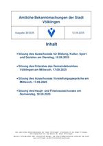2025/38 Amtliche Bekanntmachungen der Stadt Völklingen