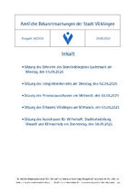 2025/36 Amtliche Bekanntmachungen der Stadt Völklingen