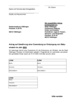 Windelzuschuss-Antrag Baby 2025