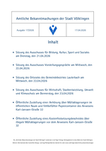 2026/17 Amtliche Bekanntmachungen der Stadt Völklingen