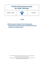 2025/11a Amtliche Bekanntmachungen der Stadt Völklingen