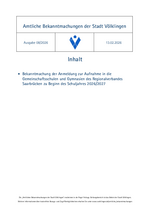 2026/08 Amtliche Bekanntmachungen der Stadt Völklingen