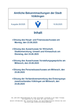 2025/26 Amtliche Bekanntmachungen der Stadt Völklingen