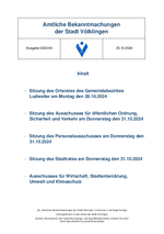 2024/44 Amtliche Bekanntmachung der Stadt Völklingen