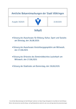 2025/35 Amtliche Bekanntmachung der Stadt Völklingen