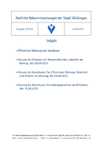 2025/37 Amtliche Bekanntmachungen der Stadt Völklingen