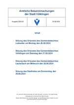 2024/35 Amtliche Bekanntmachung der Stadt Völklingen
