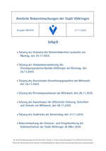 2025/48 Amtliche Bekanntmachungen der Stadt Völklingen