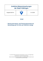 2024/41b Amtliche Bekanntmachung der Stadt Völklingen