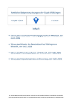 2026/10 Amtliche Bekanntmachungen der Stadt Völklingen