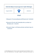 2025/24 Amtliche Bekanntmachungen der Stadt Völklingen