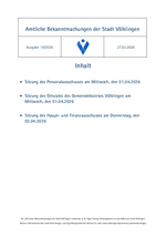 2026/14 Amtliche Bekanntmachungen der Stadt Völklingen